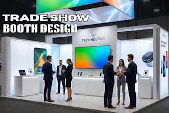 design 3d exhibition booth, stand, stall, kiosk trade booth design