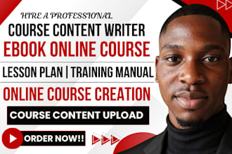 create online course content ebook online course training manual and lesson plan