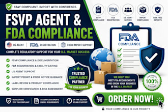 provide fsvp agent, fda compliance, US agent and food import support