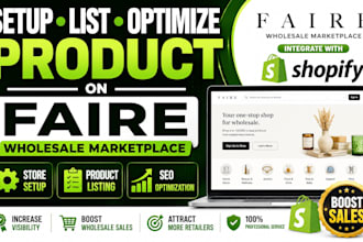 setup list optimize product on faire wholesales marketplace integrate shopify