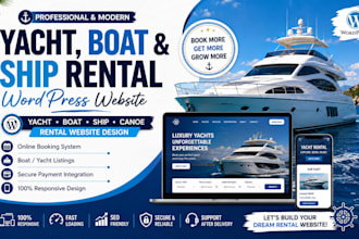 build a professional yacht, boat and ship rental wordpress website