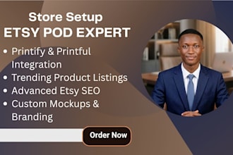 do esty pod store setup, esty print on demand with printify printful