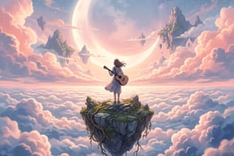 make a dreamy surreal or fantasy music cover