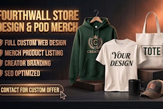 design fourthwall website pod fourth wall store or fourthwall store merch design