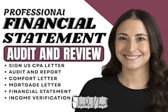 prepare US CPA letter, CPA financial statements, audit and financial reports