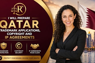 prepare qatar trademark applications, copyright and IP agreements