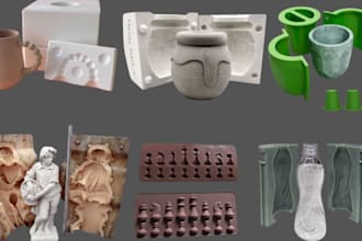 design custom 3d silicone mold design plastic mold soap resin mold 3d printing