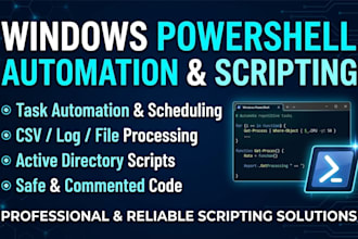 write a custom powershell script for windows task automation