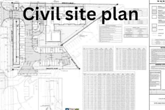 design civil site plan, land development and site grading design