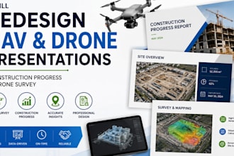 redesign uav construction progress and drone survey presentations