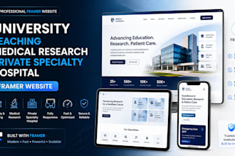 university teaching medical research private specialty hospital framer website