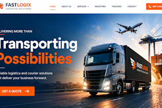 build wix logistic company website logistic services courier delivery website
