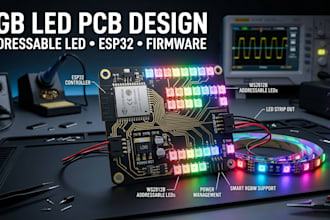 design rgb led lighting pcb, addressable led controller and firmware
