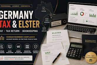 handle german tax return, elster filing, germany vat and bookkeeping compliance