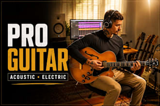 record professional electric and acoustic guitar tracks for your song