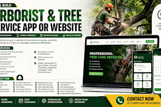 build arborist tree trimming pruning stump grinding tree removal app or website