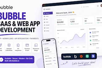 be your bubble developer for mvp, saas app, web app and bubble io
