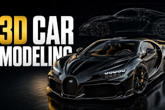 do 3d car modeling, automotive cad design, police car, rc car and 3d rendering