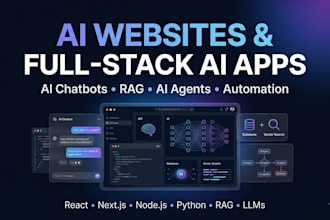 build ai websites, chatbots, rag pipelines and agentic ai apps