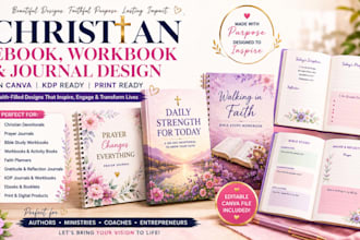 design ebook in canva booklet design christian devotional journal kdp workbook