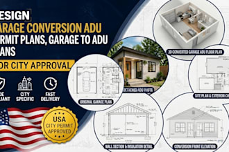 create garage conversion adu permit plans and residential approval drawings