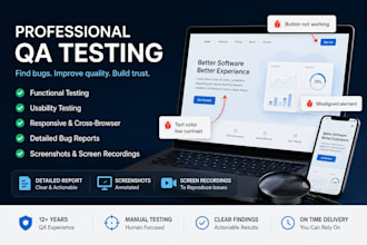 professionally test your website saas or web application