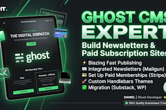 build custom ghost cms newsletter and publication website