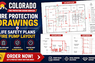design colorado fire protection drawings, life safety plans and fire pump layout