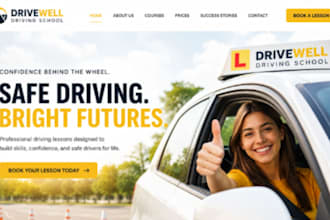 create wix driving school website driving instructor site lesson booking website