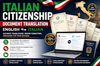 translate italian citizenship, immigration and residency documents