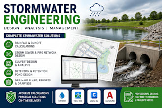 design stormwater drainage systems and perform hydrologic analysis