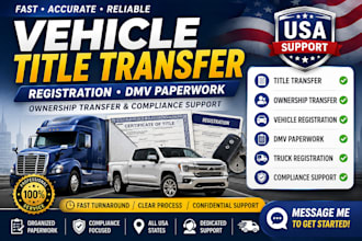 handle vehicle title transfer ownership transfer registration and dmv paperwork