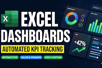 build custom excel dashboards for business KPI tracking