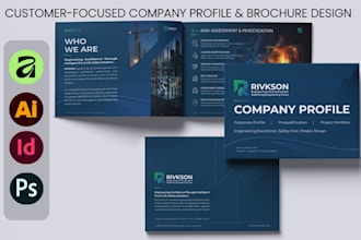 do customer focused brochure design, company profile, bifold or trifold or flyer
