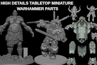 sculpt 3d warhammer 40k part 3d miniature 3d action figure3d dnd tabletop stl