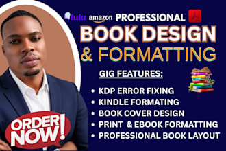 format your book, ebook for kdp paperback, amazon kindle ebook layout design