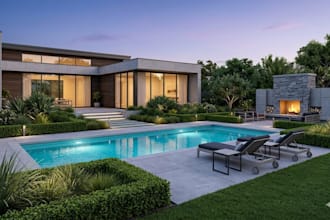 do 3d backyard landscape design and patio rendering
