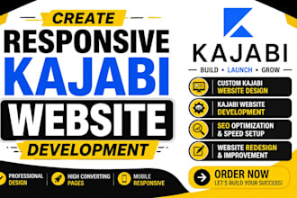create responsive kajabi website development design kajabi SEO website redesign