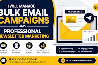 manage bulk email campaigns and professional newsletter marketing