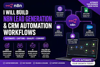 build n8n lead generation and CRM automation workflows