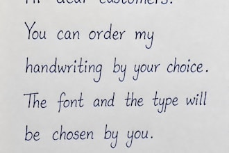 do  handwriting by your choice
