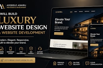 provide luxury website design and professional website development