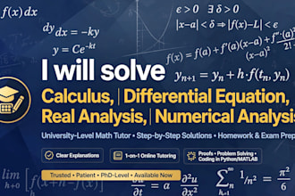 solve calculus real analysis numerical analysis  and ode problems