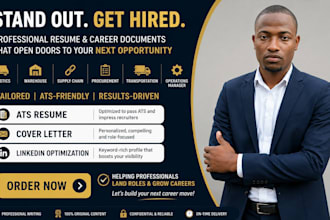 write ats logistics, warehouse, supply chain, procurement, transportation resume