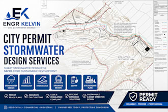 city permit stormwater hydrology hydraulics drainage swppp site grading plan