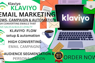 klaviyo email marketing flows, campaigns and automation