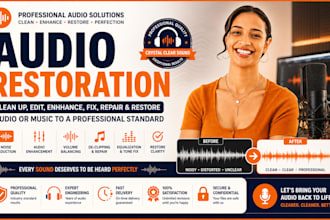 do podcast audio mixing music edit enhance recording master clean audio restore
