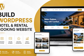 build a wordpress hotel and rental booking website