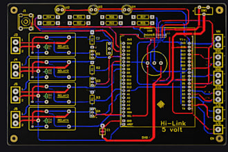 design pcb, arduino, sensor circuit, layout, prototyping, gerber with easyeda