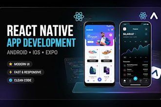 develop a modern react native mobile app using expo